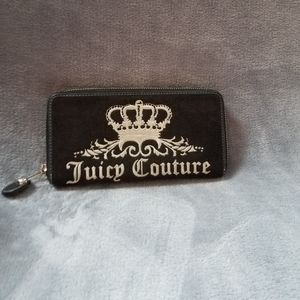 AUTHENTIC BLACK VELOUR JUICY COUTURE WALLET